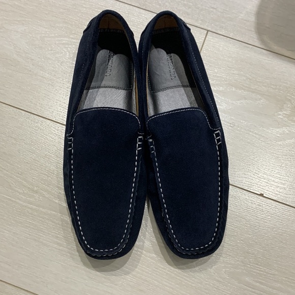 Zanzara NWOT Navy Suede Loafers size 10 - Picture 14 of 14
